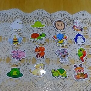 Cute animals, Tear-resistant Multi-use Stickers